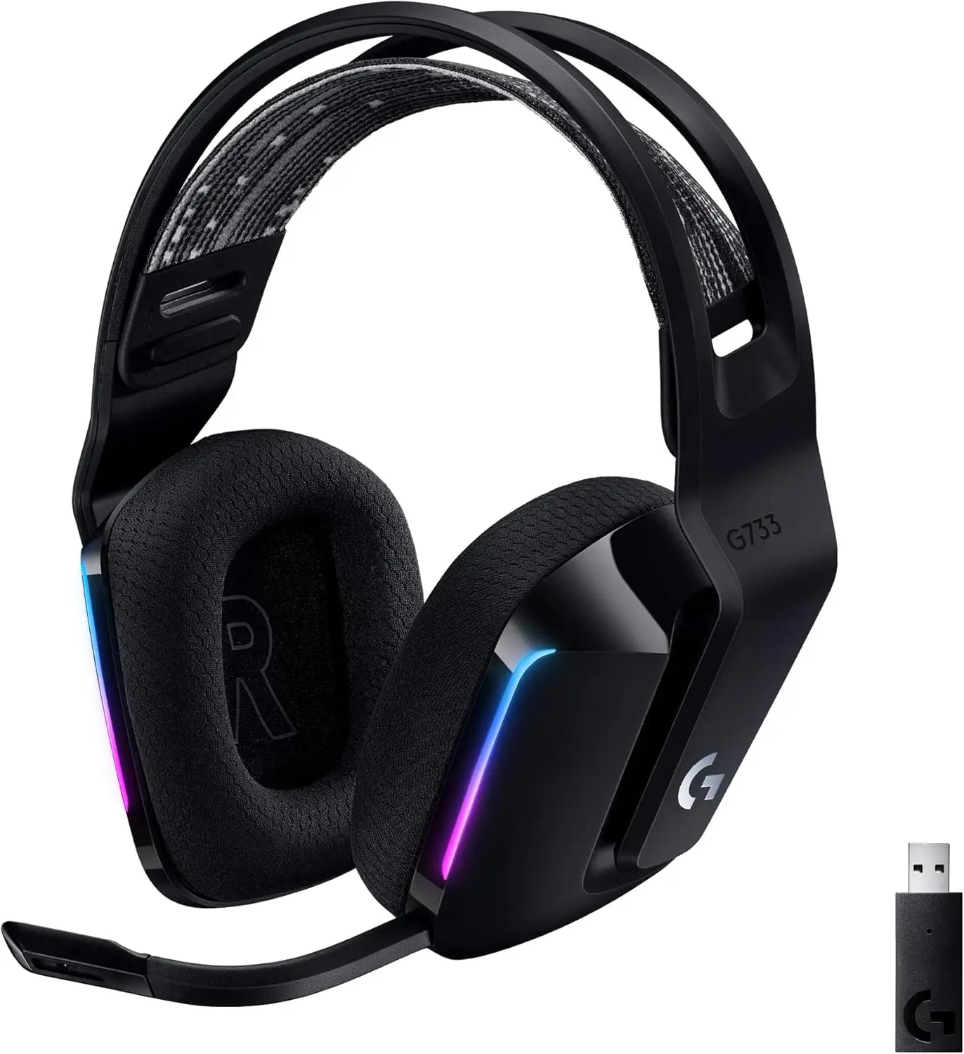 

Беспроводная игровая гарнитура с RGB-подсветкой, подвесной оголовью, четким микрофоном и профессиональным аудио — совместима с ПК, PS5, PS4, коммутатором