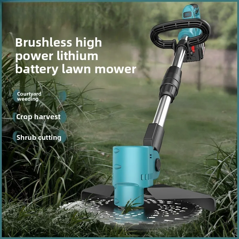 

9Inch Brushless Electric Lawn Mower Length Adjustable Grass Trimmer Garden Pruning Tools for Makita 21V Battery