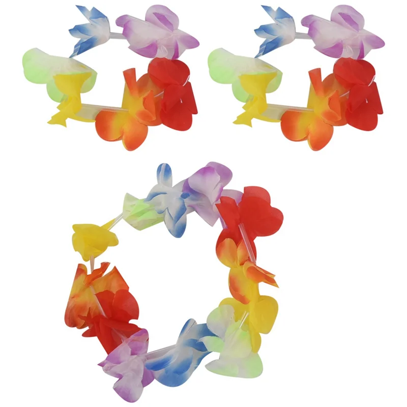 ASDS-6X Conjunto Rosa Crianças Saia de Erva Havaiana Hula Luau Party