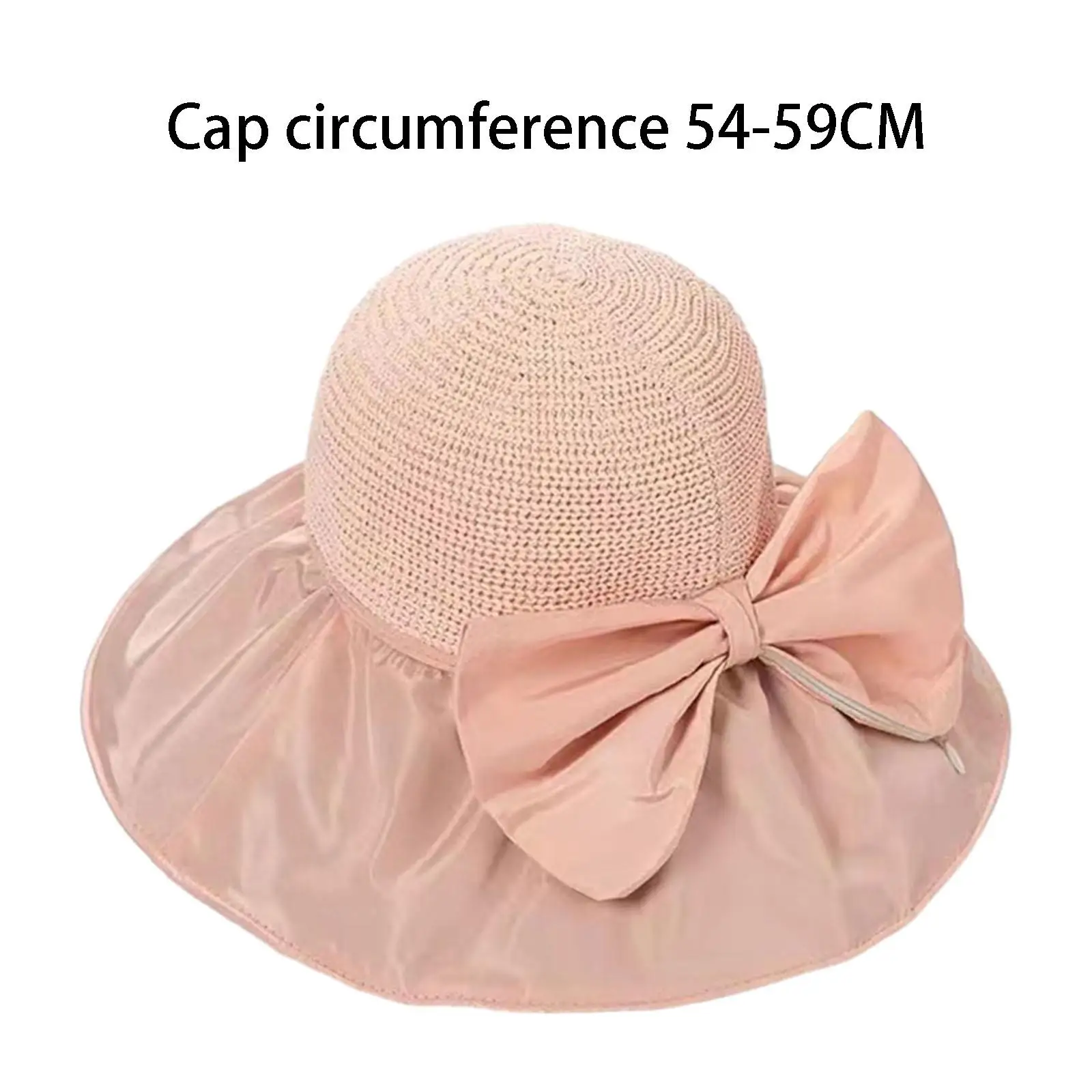 قبعة شمس نسائية بحافة واسعة، قبعة دلو للشاطئ مرنة قابلة للتنفس، كاجوال خفيفة الوزن