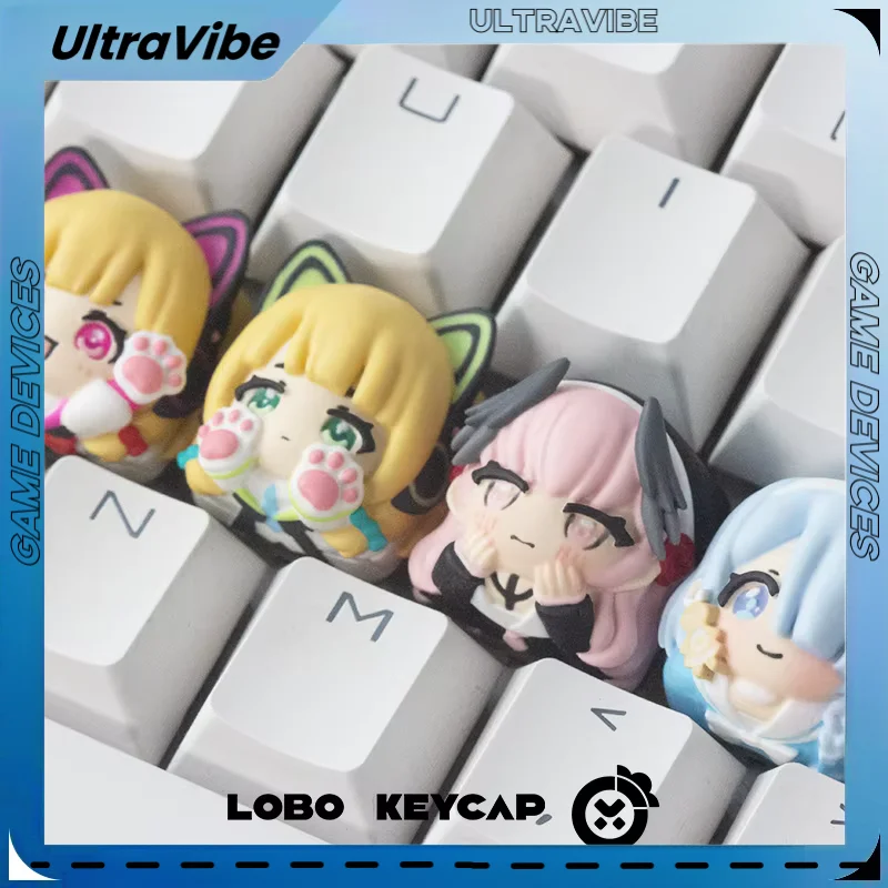 New Blue Archive Theme Keycaps Shimoe Koharu Game Accessories Cartoon Personality Customization Resin Keycaps Mechanical Keycap