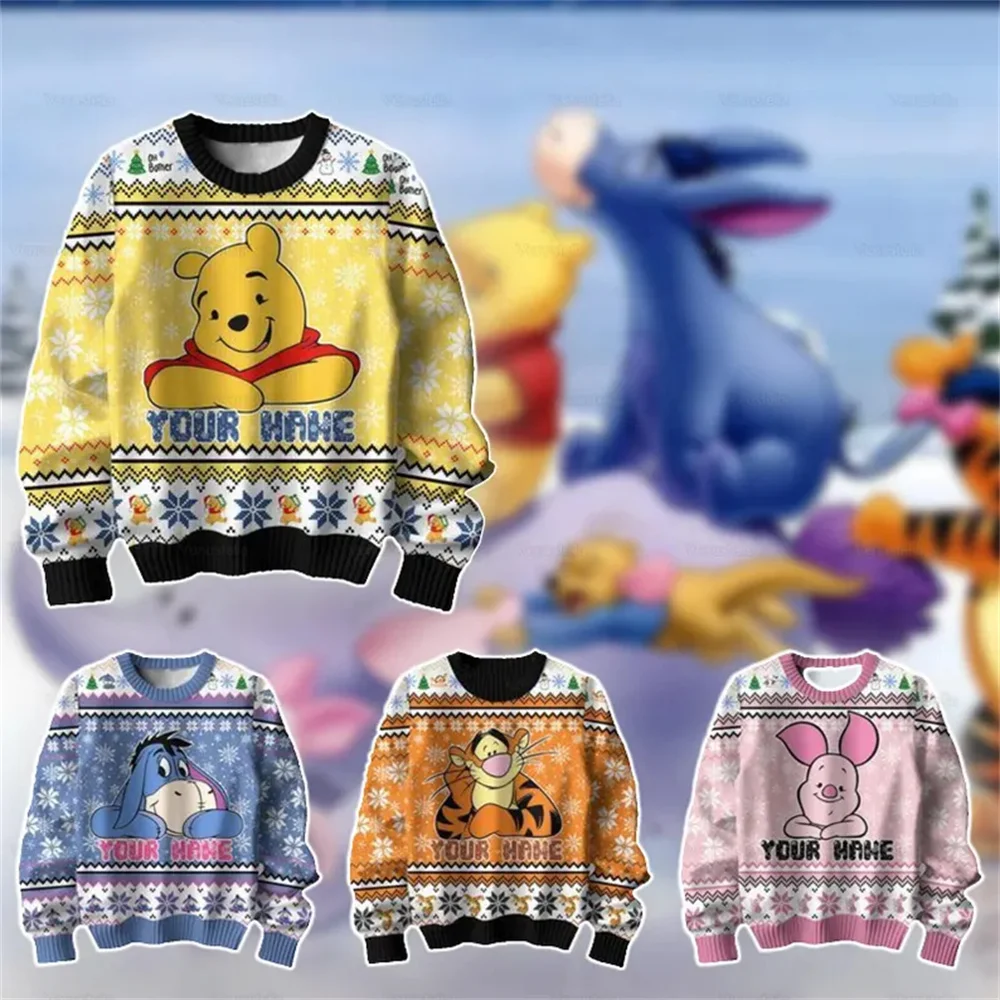 

Disney Winnie the Pooh and Friends Ugly Christmas Sweater Boys and Girls 3D Sweater Winter Sweatshirt Christmas Gift 2025