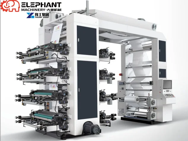 Colors Flexo Graphic Paper Roll Flexo Printing Machine For 3 Years Warranty