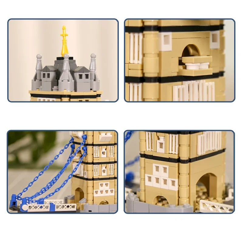 1052PCS Building Blocks Toys World Architecture London Tower Bridge 3D Construction DIY Toys Gifts For Kids Adults