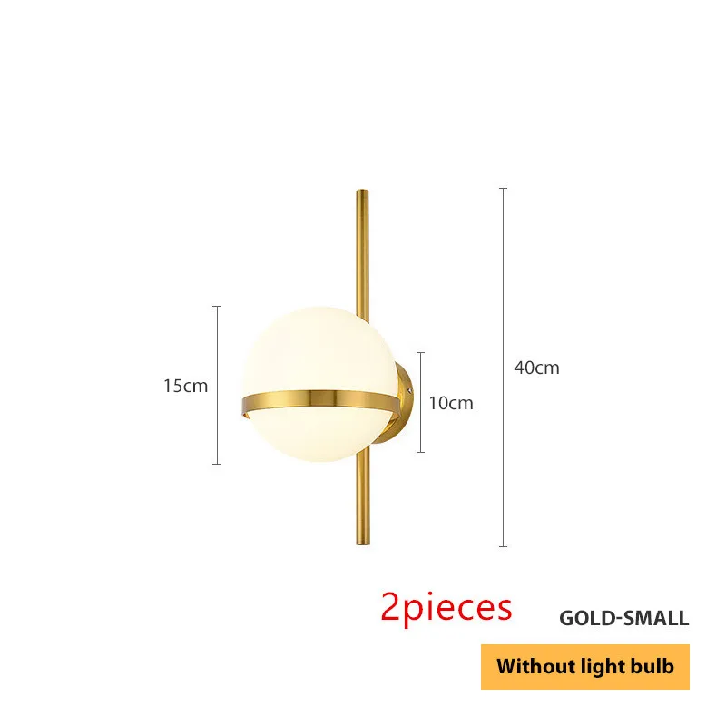 Palma Wandlamp Scandinavische wandlamp bol Modern Creatief Glazen wandlamp Ronde maan Nachtkastje Woonkamer Smeedijzeren ganglamp