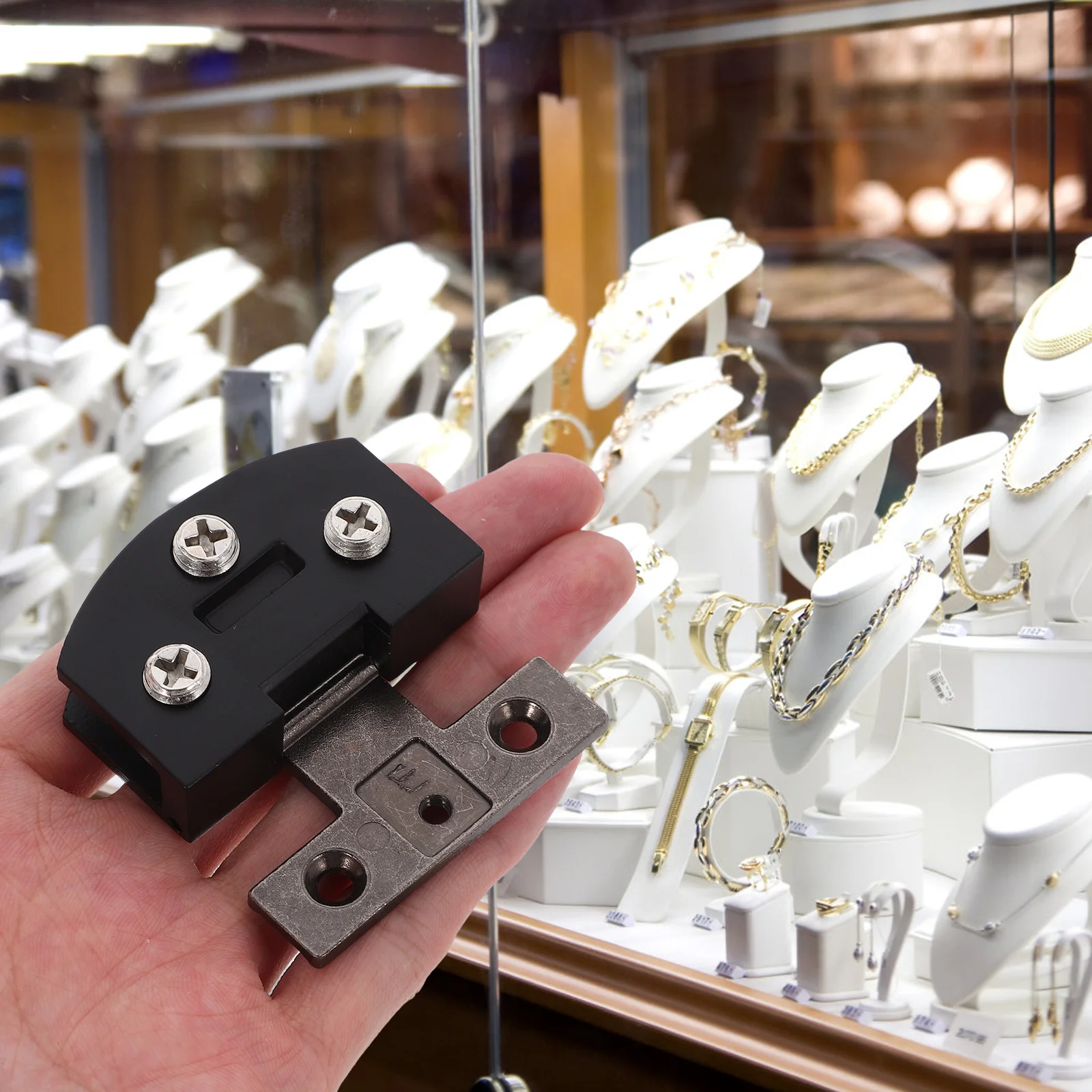 1 set 1 set cerniera per porta in vetro con copertura in vetro per finestra senza trapano in acciaio per vetrine di armadietti sostituzione cerniera resistente regolabile