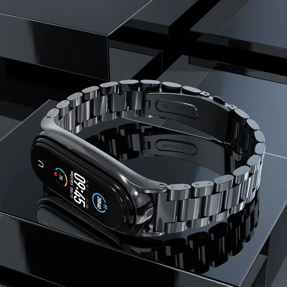 Dây Đeo Mi Band 6 5 7 Vòng Tay Kim Loại Đồng Hồ Opaska Mi Ban Nhạc 5 Dây Đeo Cho Xiaomi Mi Band 4 miband 7 Correa Đeo Tay Bất Kì