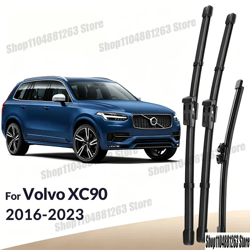 

Front&Rear Wiper Blades For Volvo XC90 MK2 2016-2023 2017 2018 2019 2020 Wiper Windshield Windscreen Window Brushes 24"+20"+14"