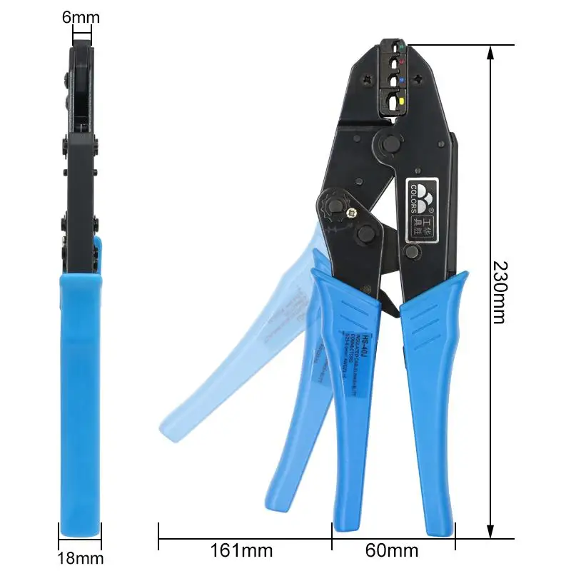 Crimping Pliers Clamp Tools Cap/coaxial Cable Terminals Kit 230mm HS-40J Multi Functional YEFYM Carbon Steel Multifunctional