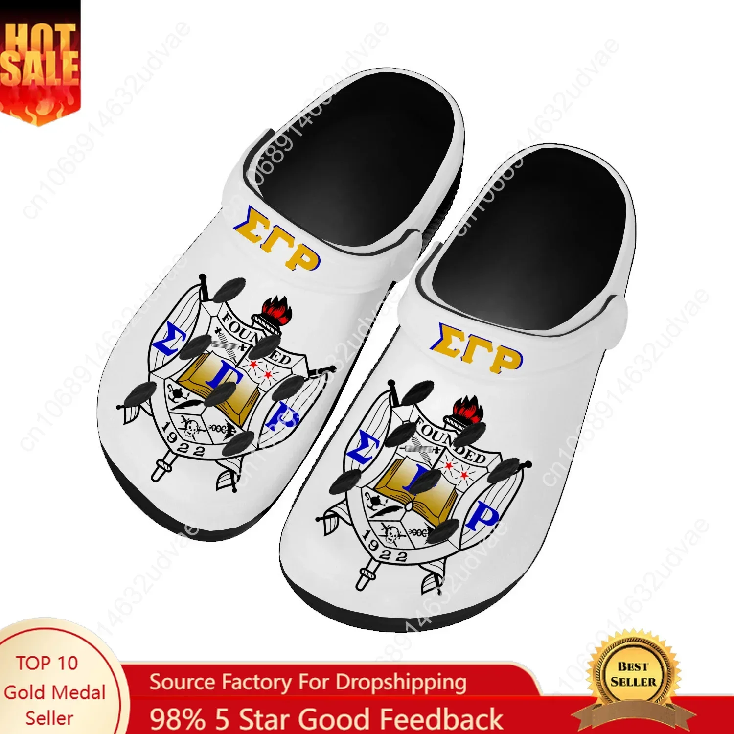

Sigma Gamma Rho Water Shoes Mens Womens Comfortable Fashion Home Garden Clogs Customizd Sandals Beach Breathable Hole Slippers