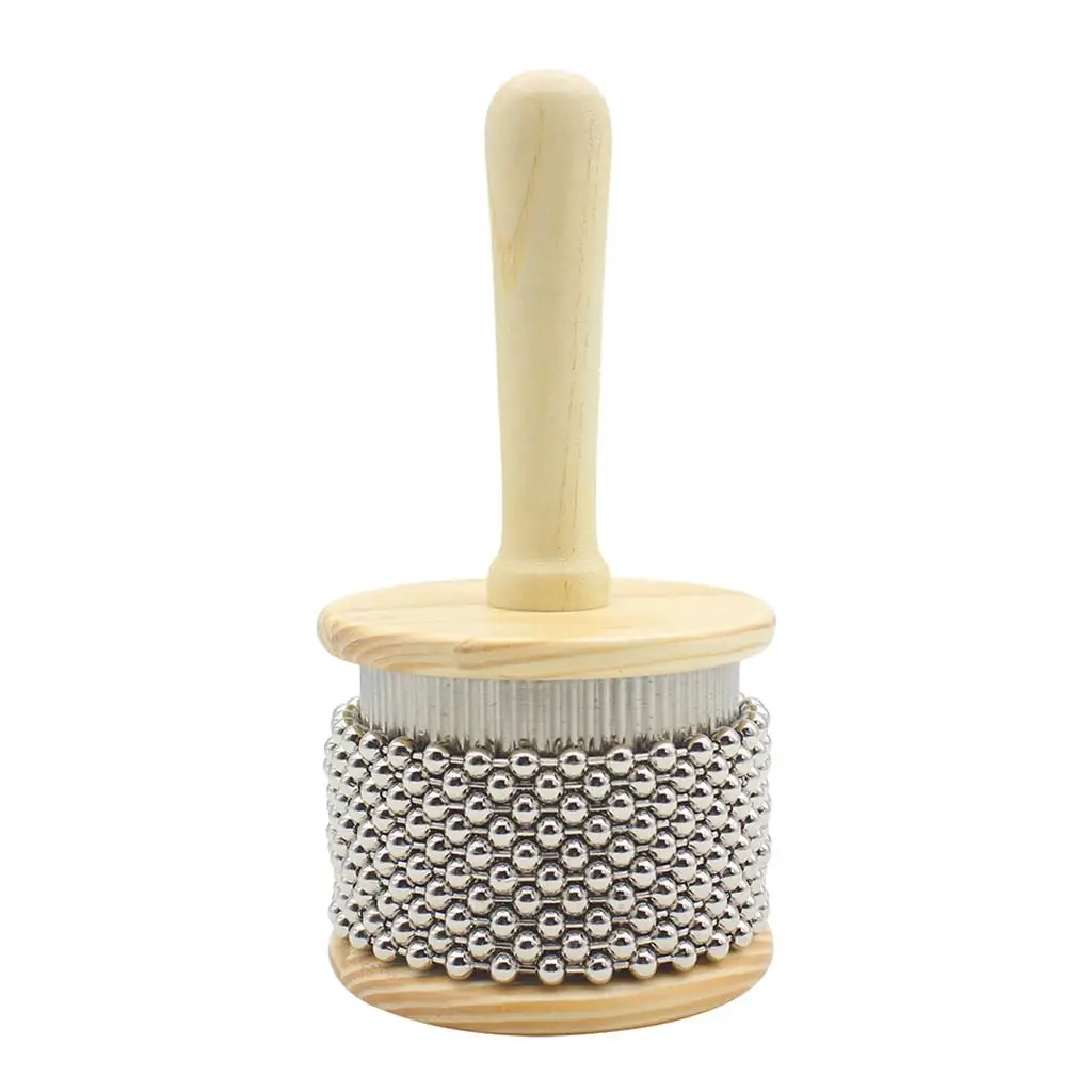 Wooden Handshaker Percussion Instrument with Rhythmic Scratching Sound