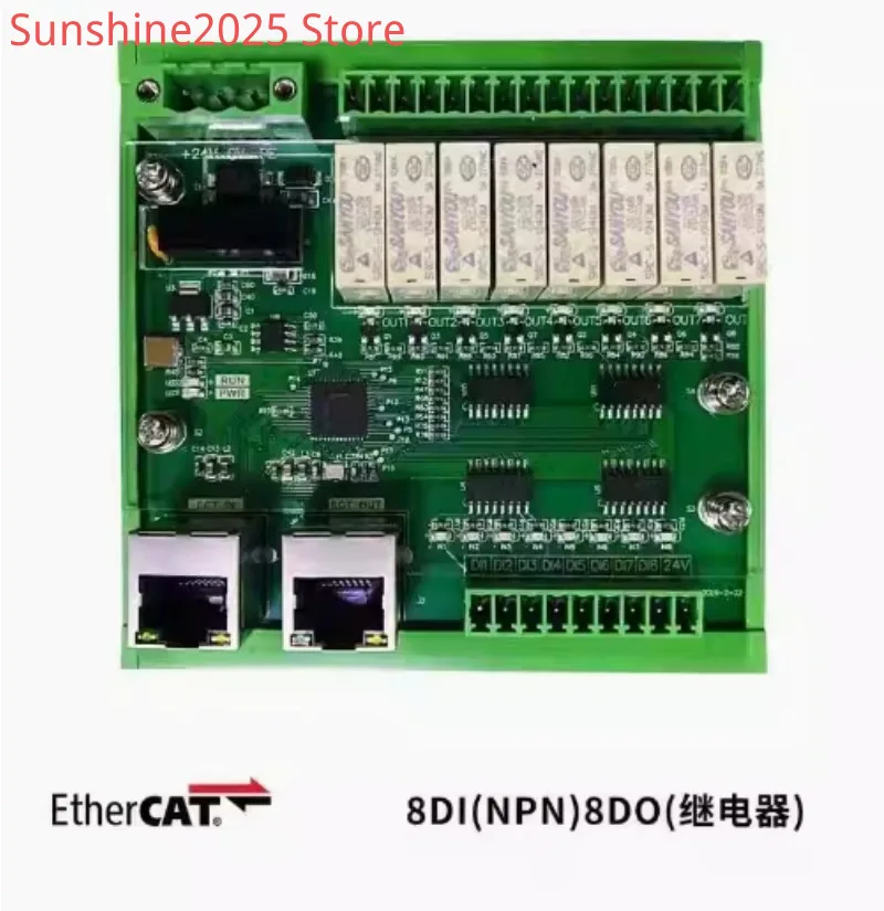 

EtherCAT IO Module Slave Station Digital Fully Isolated 8 Transistor Input 8 Relay Output