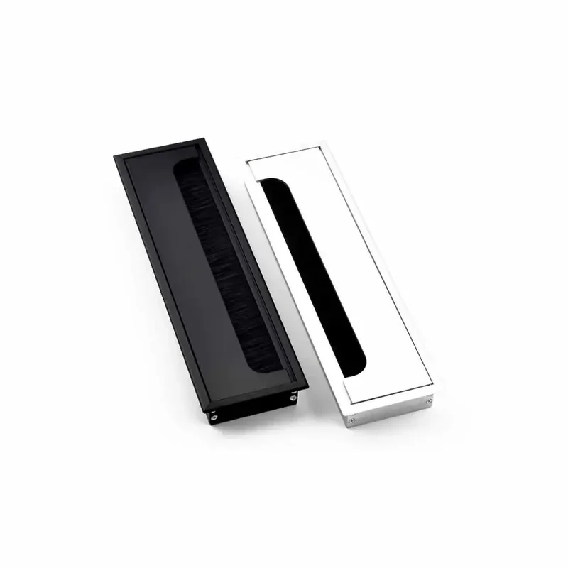 Computer Desk Grommet Plate Thickened Aluminum Alloy Square Rectangular Wire Hole Cover