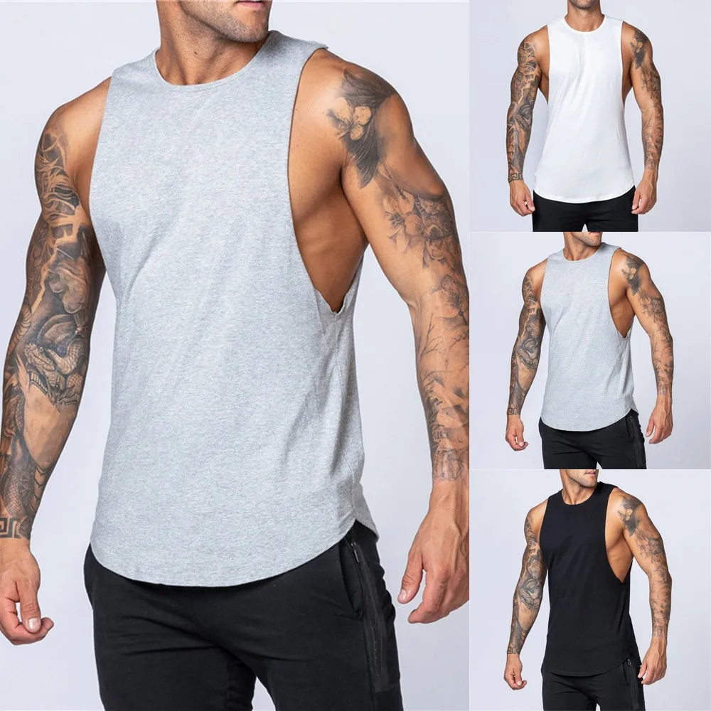 Muscle Mens Vest Shirt Canotta Tee Gym Uomo Uomo Senza maniche Sport T-shirt estiva T-shirt Bodybuilding Vest Fashion