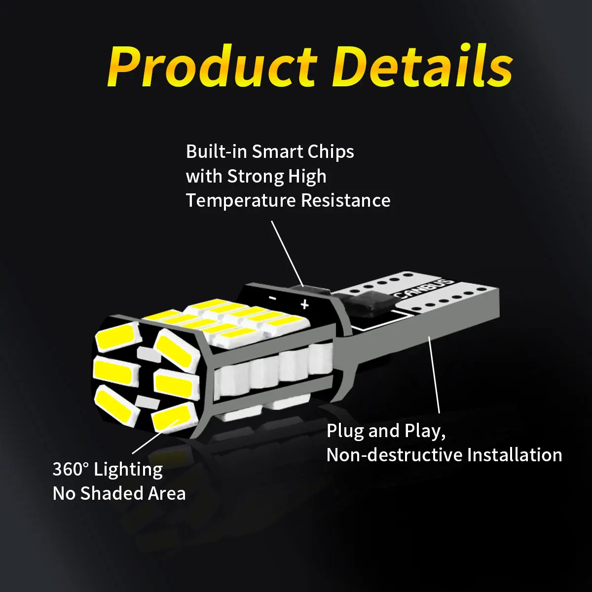Altra Krachtige Heldere Canbus T10 W5W WY5W 168 192 194 4014 LEDs 26 Chips voor Auto Reverse/Richtingaanwijzer/Parkeer/Stop/Opruiming Lampen