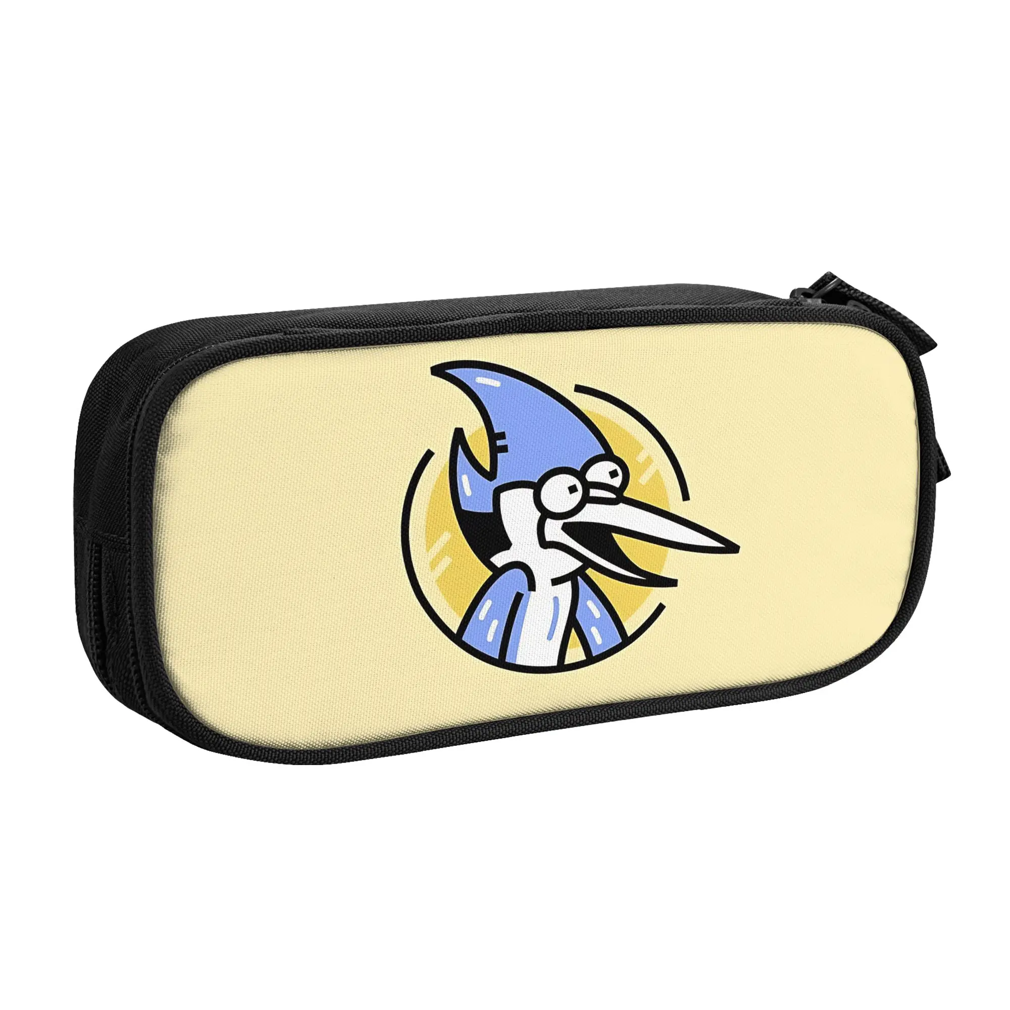 1 piece Stylish colorful cartoon bird Pencil Case Girls Pen Bag R-Regular show Office Pencil Pouch
