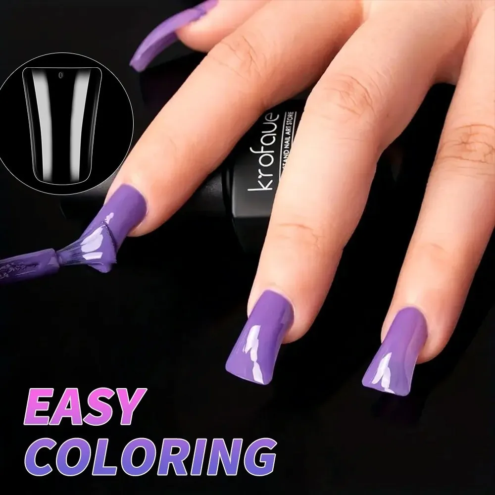 120Pcs New 120Pcs Duck Nail Tips Medium Length Transparent Fake Nail Tips Full Cover Wide False Fingertips For Women