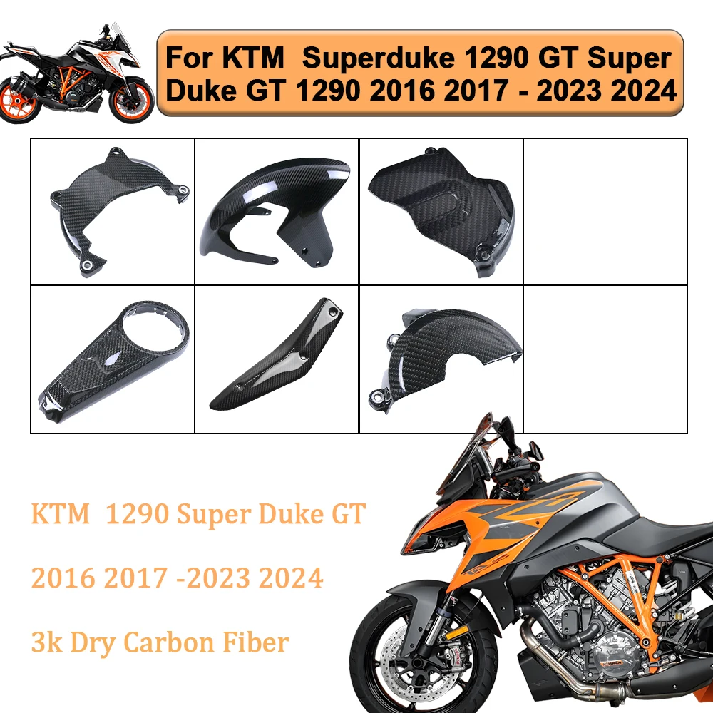 

For KTM 1290 Super Duke GT 2016 -2023 2024 100% Carbon Fibre Exhaust Cover Front Fender Full Fairing Kits Motorcycle Accessories