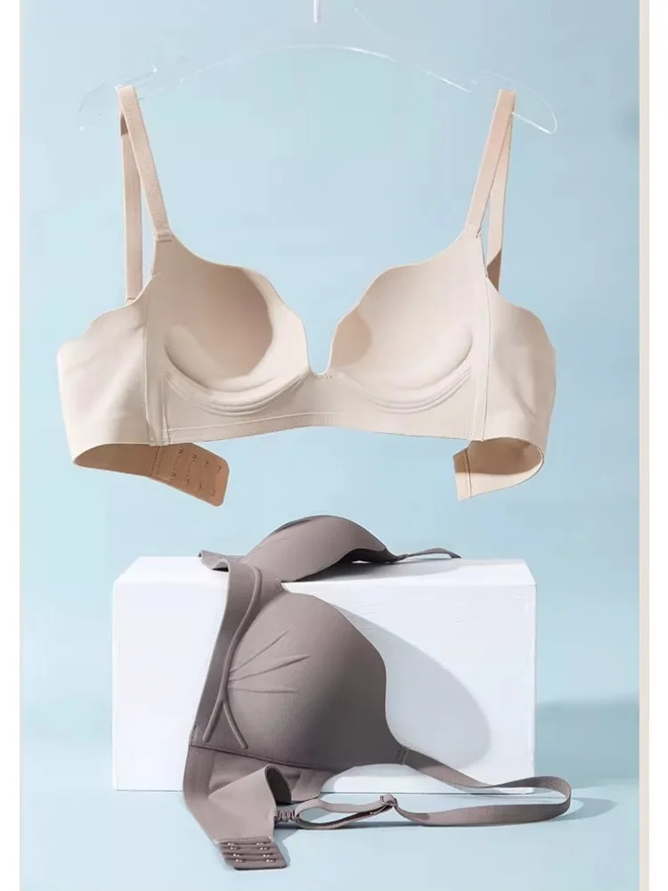 

Бюстгальтер YUQI Miracle Push Up: бесшовный, без косточек, с глубоким вырезом, полное покрытие, для небольшой груди, с эффектом лифтинга, гладкий, как футболка