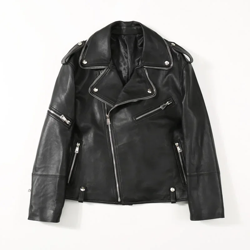 Frühling Herbst Mantel Weibliche Echt Leder Jacke Aus Echtem Leder Jacke Frauen Aus Echtem Leder Frau Motorrad Jacken Koreanische PY14