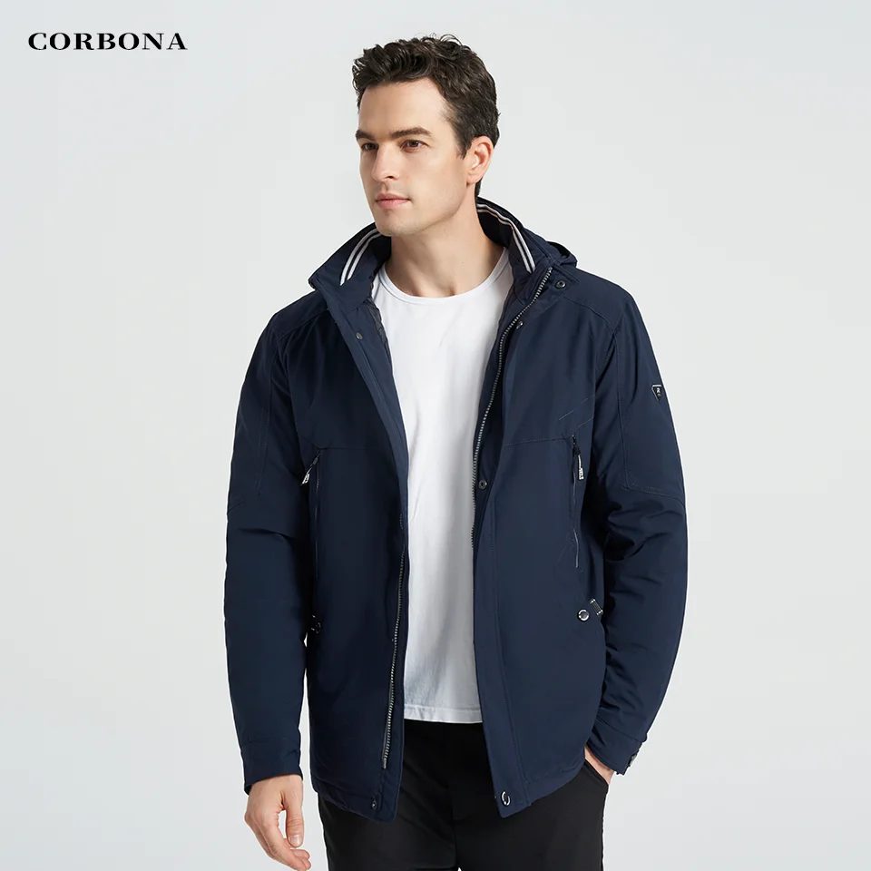 

CORBONA 2022 Autumn Winter Jacket Men Fashion Fishing Outdoor Cool Male Coat Camping Business Casual Working Clothes Gift Parka