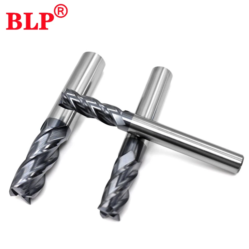 HRC50 4-Flute Cnc alloy Tungsten Steel Carbide Nano Coating Flat Milling Cutter For Steel CNC Machinery Machining End Mills Tool