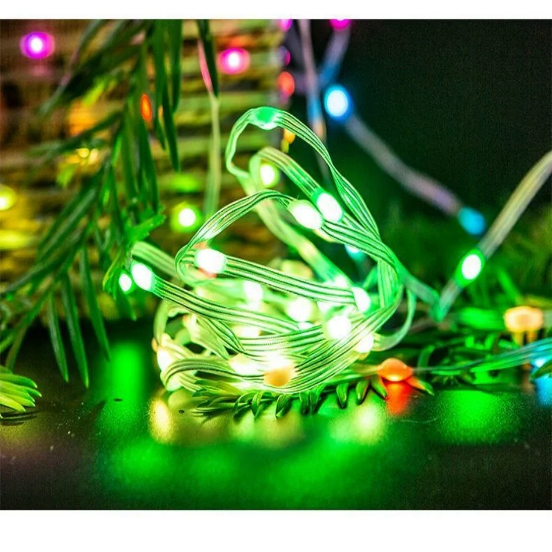 USB WS2812B Fairy Light Bluetooth LED String RGB Dream Color Addressable Party Christmas Lights Wedding Decoration Garland 5VDC