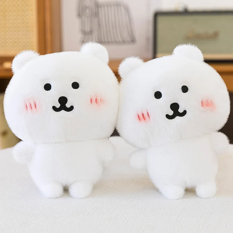 Kawaii Plush Toy Cute Filled Doll for Kids Birthday Xmas Gift Adorable 25cm Bear with Knit Scarf Cute Stuffed Animal High