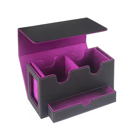 Commander Trading Card Deck Storage Box Game Magic the gathering Triple sleeved TCG Game Case Collection For YUGIOH Big Red Blue