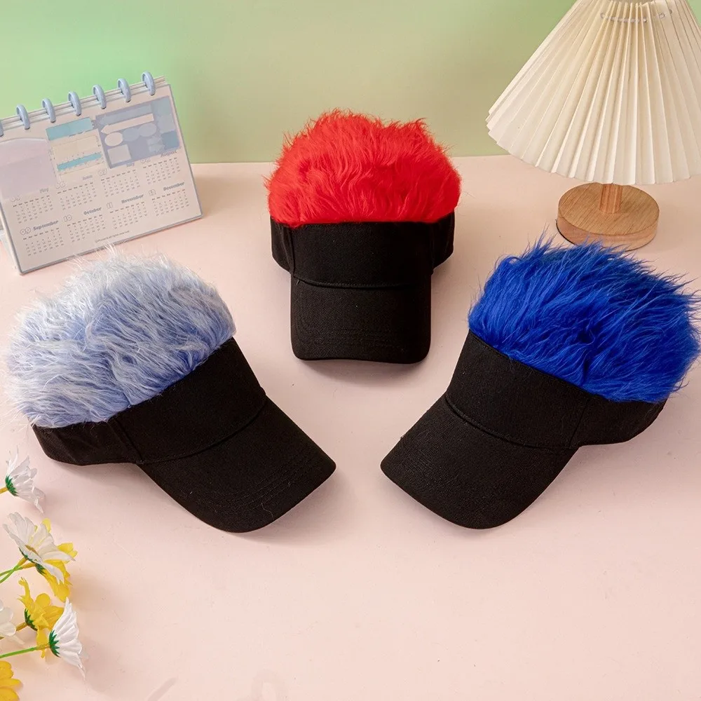 

Creative Multicolor Wig Hat Lightweight UV Protection Hairpiece Baseball Cap Punk Hip Pop Men's Sunshade Cap Cosplay