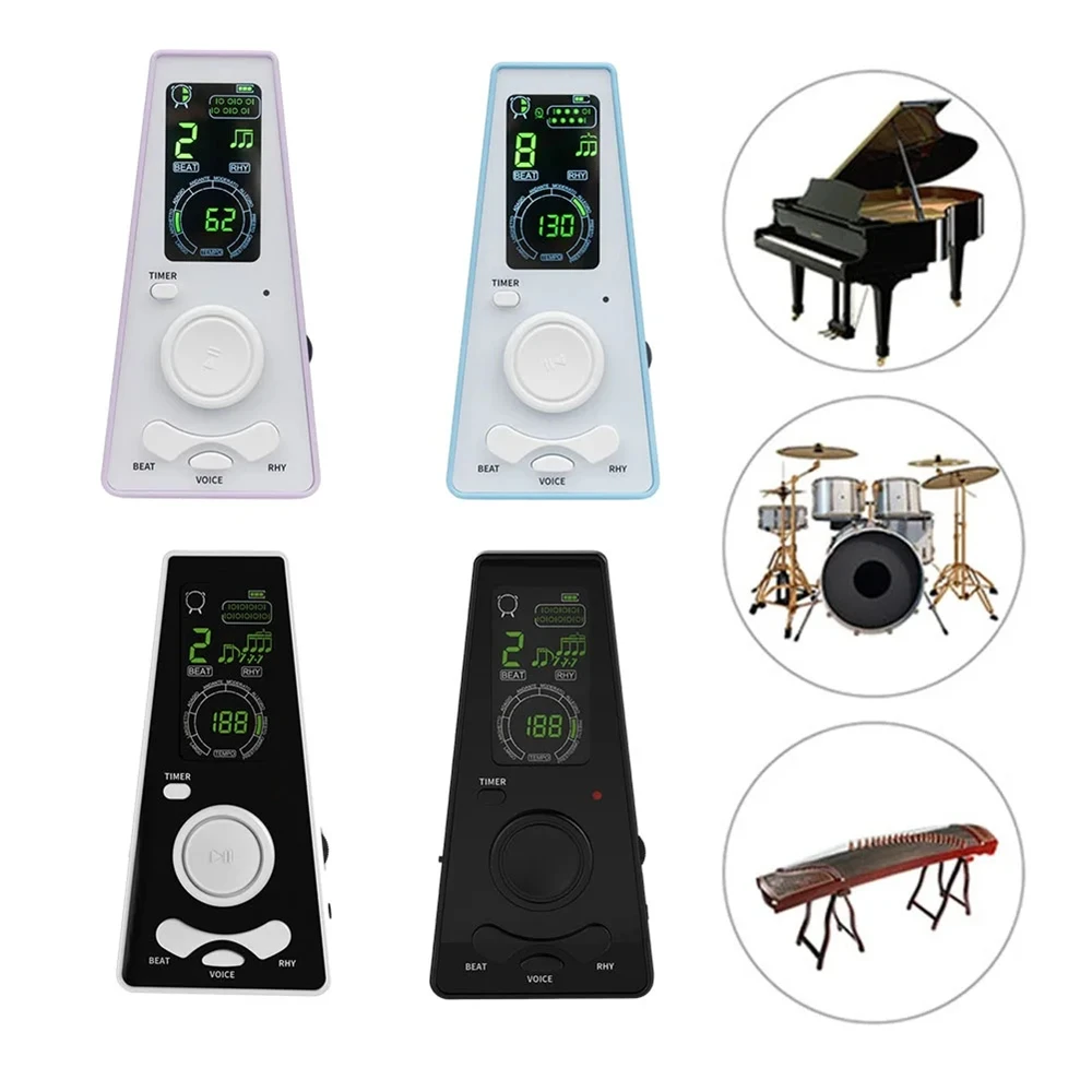 Digital Electronic Metronome with Timer, English Vocal Counting, Volume Control, use for Piano, Guitar, Drum, Violin