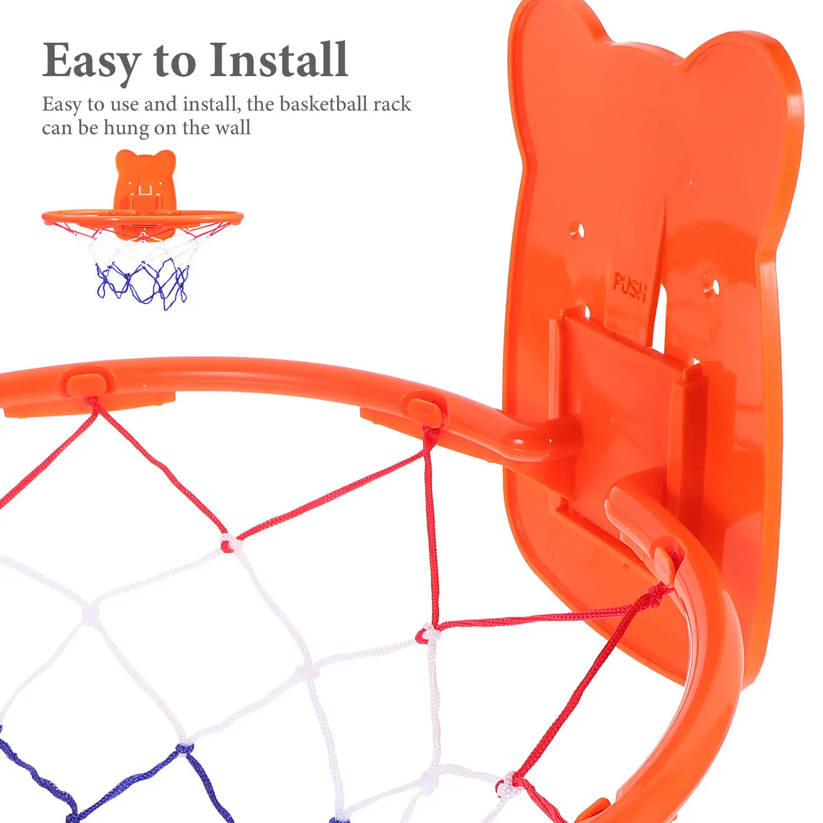 

Детская баскетбольная стойка с мощными присосками, регулируемая для толстых и тонких дверей, подвесное баскетбольное кольцо для игр в детской комнате