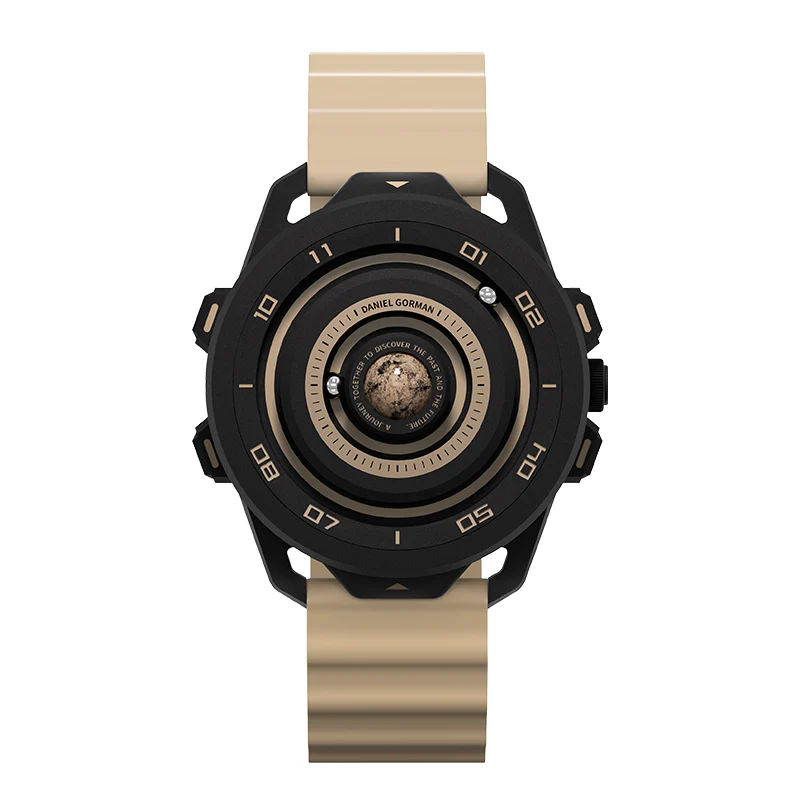 นาฬิกาข้อมือควอตซ์คุณภาพดี ดีไซน์พิกเซลอาร์ต แนวคิดเมทริกซ์ลูกปัดแม่เหล็กกันน้ำสำหรับผู้ชาย แฟชั่น Daniel Gorman