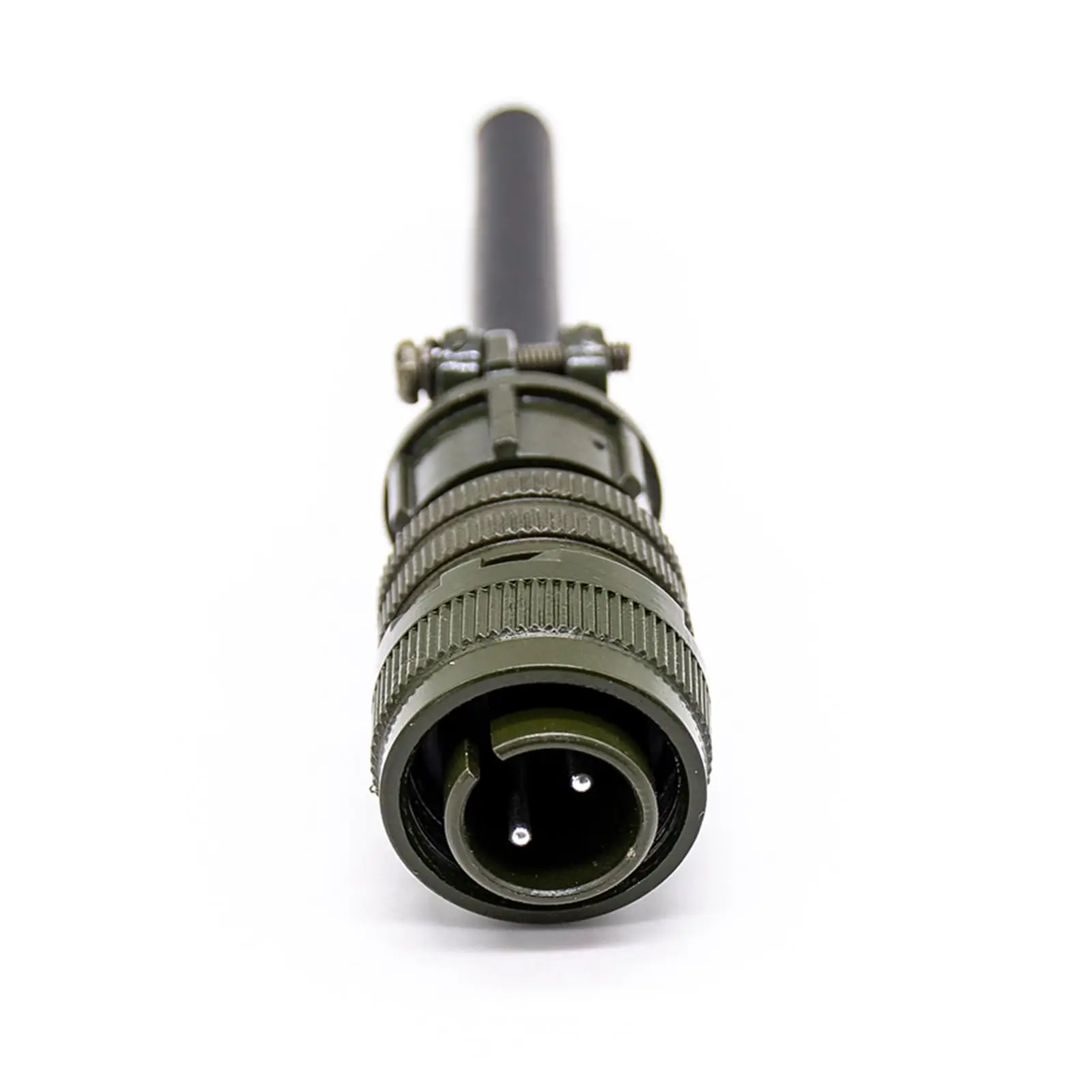 MS3106A12S-3P MIL-5015 Circular Connector 2 Pin Male Cable Plug Silver Plated Straight Threaded With Cable Clamp