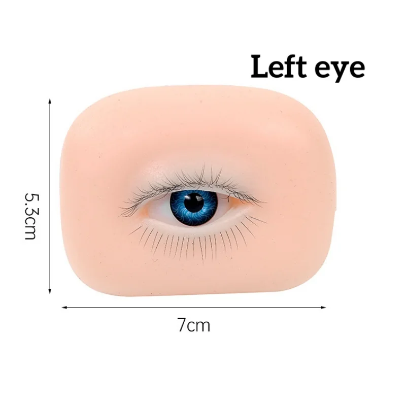 3D Eyelash Extension Academy School Training Practice Mannequin Head Realistic 3-Layer Silicone Open Eye Model For Beginner