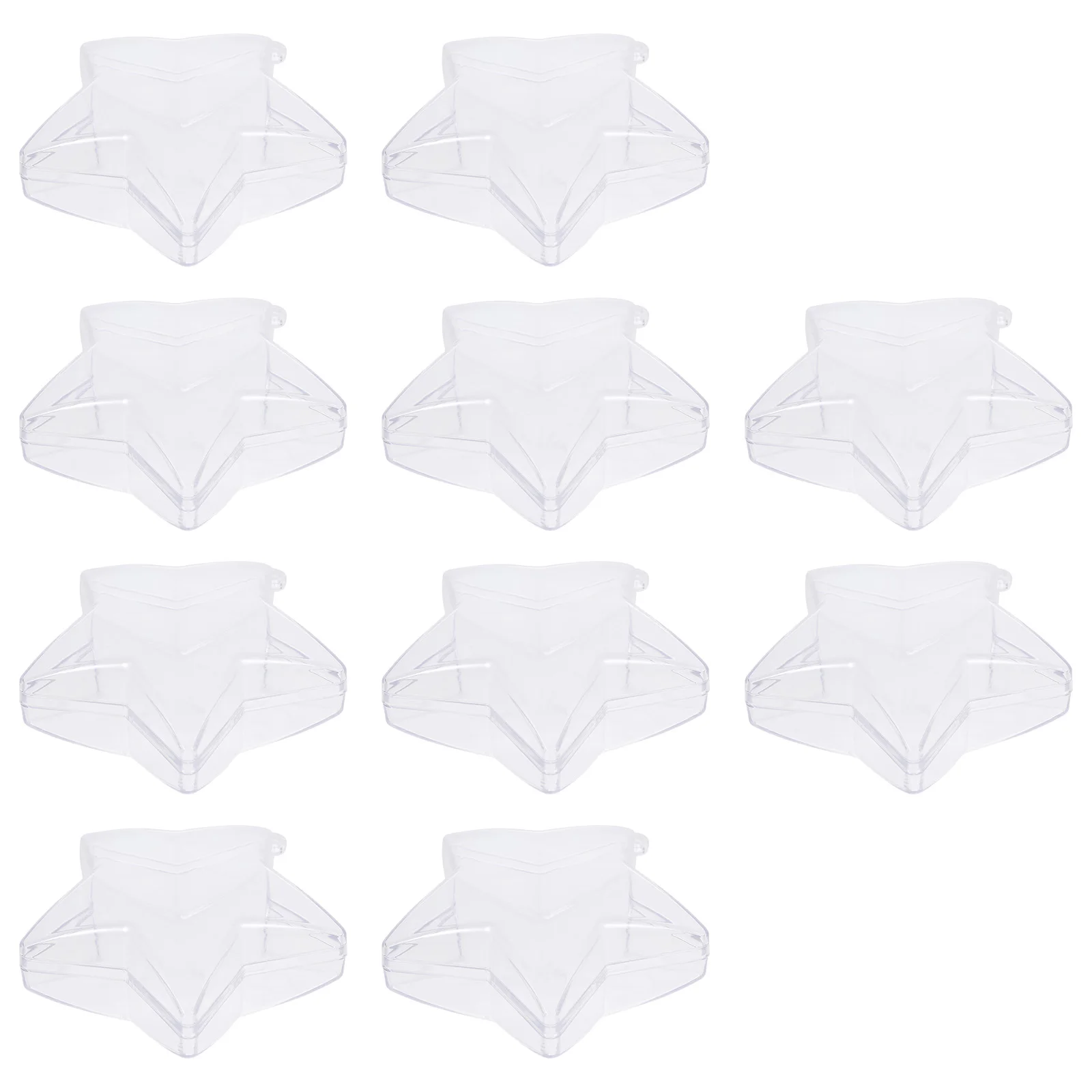 

10Pcs Candy Box Set Clear Fillable for Wedding Party Christmas Decorations Storage Snacks Gifts