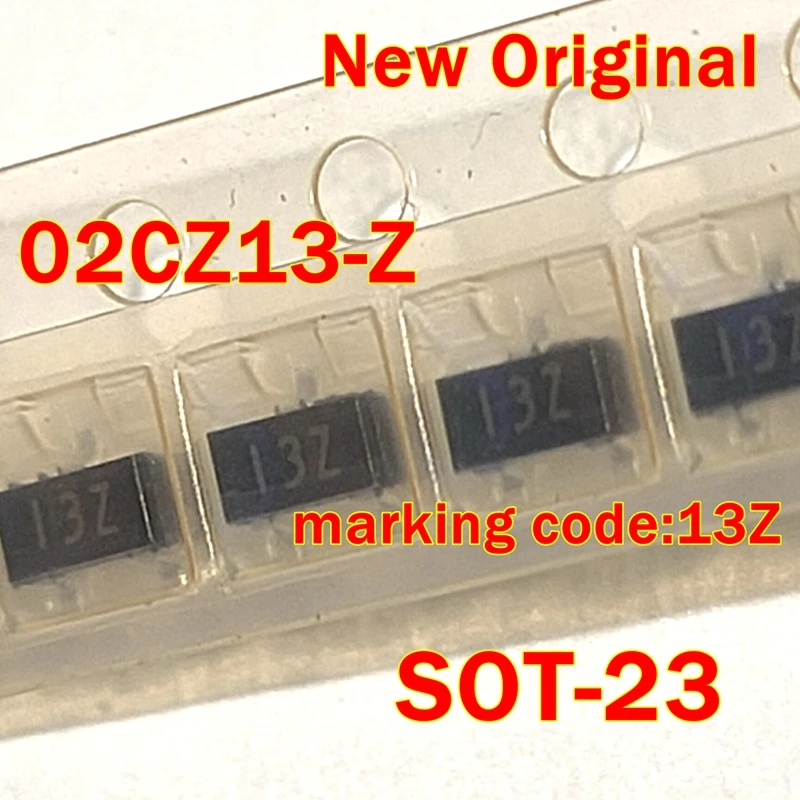 

1pcs to 100pcs 02CZ13-Z SOT-23 New Original marking code:13Z Zener Diode, 2.5%, 0.2W, Silicon, Unidirectional