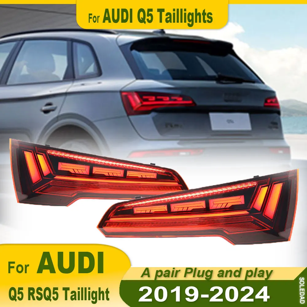 Car Light For Audi Q5 2018 2019 2020 2021 2022 2023 2024 Tail Light LED Projector Tail Lamp Daytime Running Light Accessories