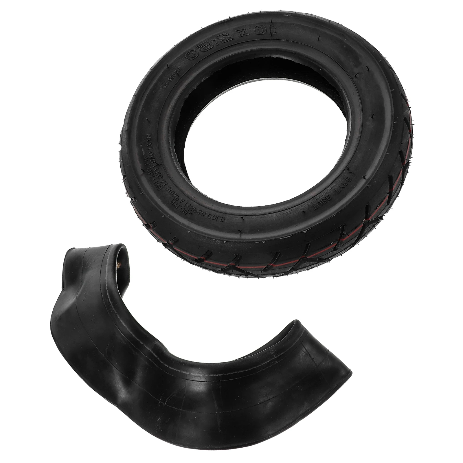 

2pcs Scooter Tire Combination Air-filled Electric Wheel 10 Inch Durable Inflatable Replacement Kit Stable Grip Wear-resistant
