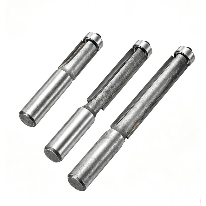 Top Guide Bearing Trim Bit with 1/2Inch Shank for Wood Board Copying, Side Leveling, and Pattern Tasks in Shop Use M4YD