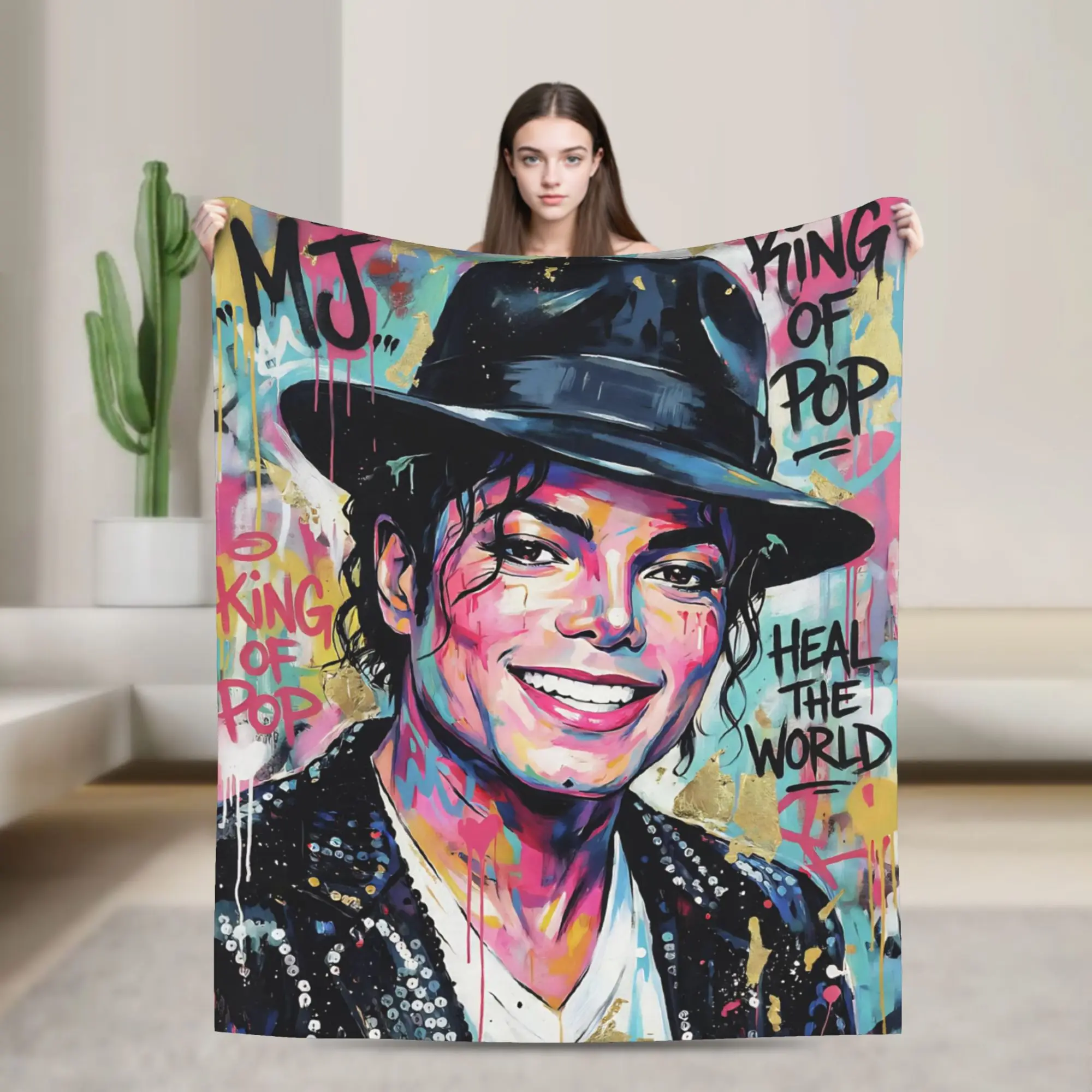 Singer Michael Jacksons MJ Tour 2026 Blanket Ultra Soft  Throw Blankets for Sofa 50x60 Inch Multiple Sizes Plush Thin Quilt