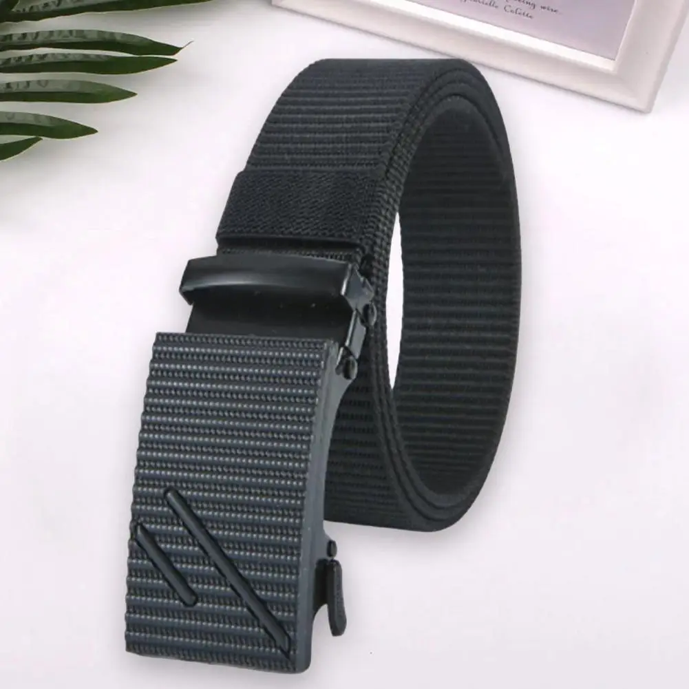 Trendy Men Belt Solid Color Fix Waist Long-lasting Outdoor Free Adjustment Belt