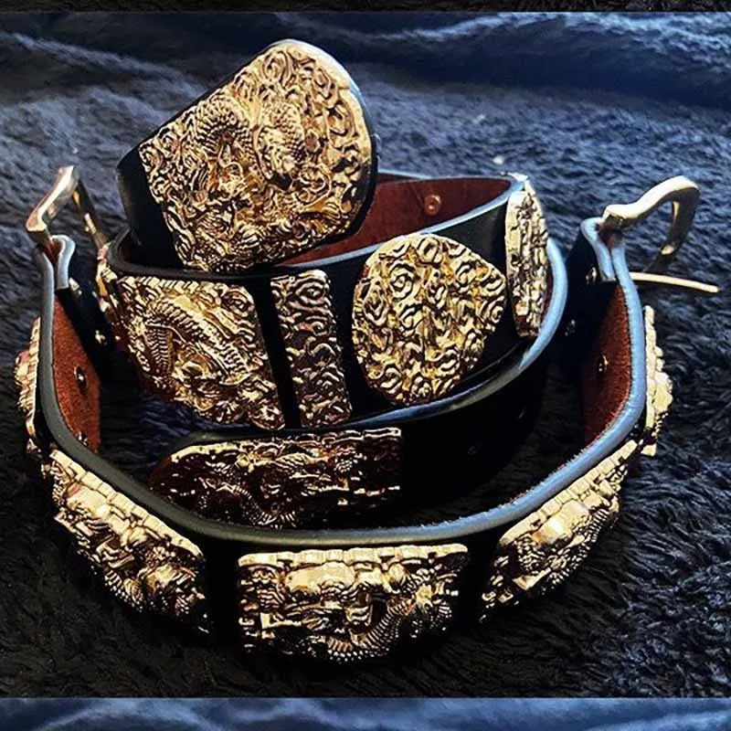 Dragon Emboss PU Leather Belt Unisex Chinese Vintage Belt Hanfu Cosplay Clothing Accessories For Men Women Waist 66-110cm