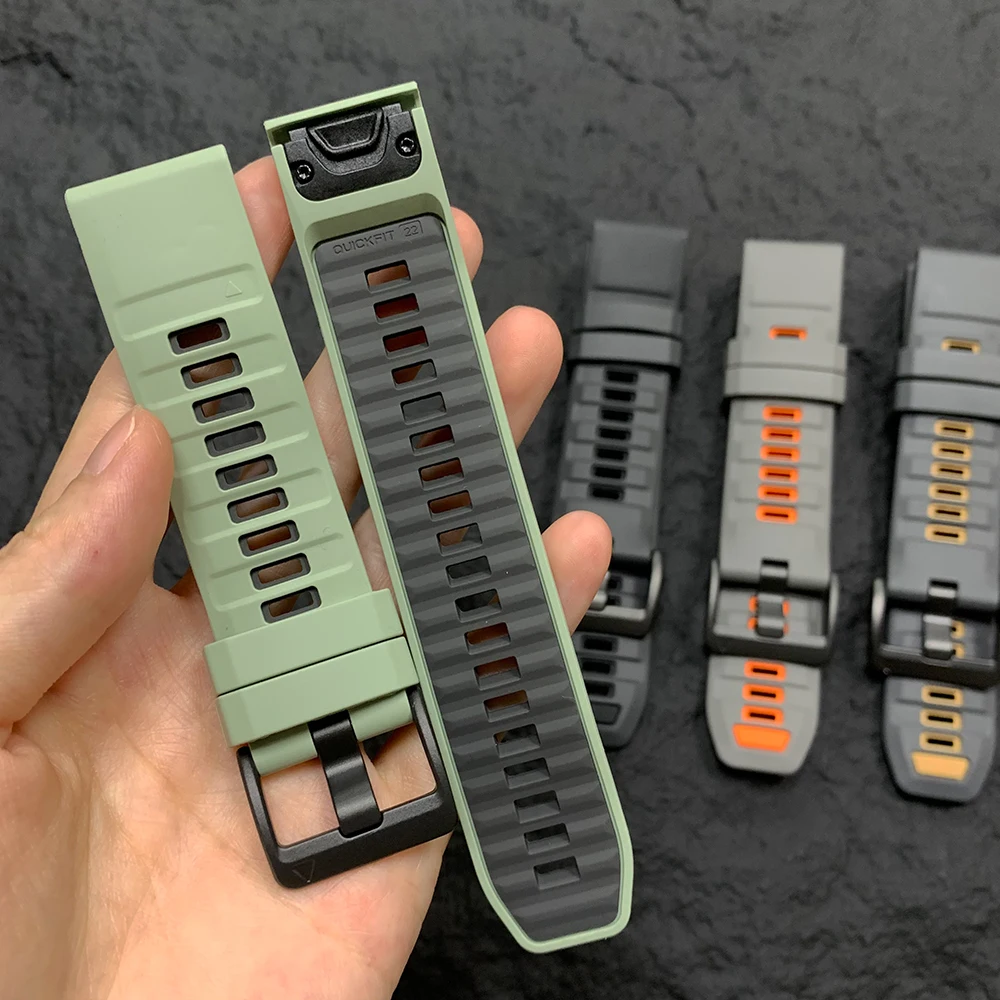 QuickFit 22mm 26mm Silicone Strap For Garmin Fenix 8Pro 7 7X 6X Pro 5X Plus Epix Gen2 Enduro 3 2 Soft WatchBand Release Bracelet