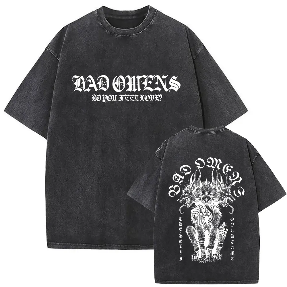 

Washed Vintage Bad Omens Do You Feel Love Tour 2026 Men Women T-shirt Summer Retro Rock Streetwear Gothic Metal Style T-shirts
