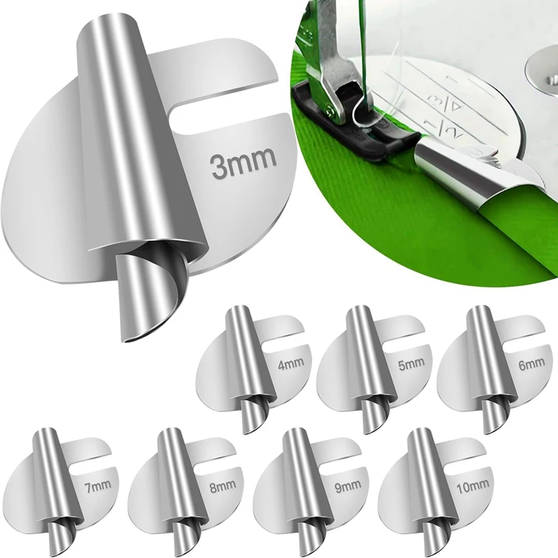 Sewing Rolled Hemmer Foot Universal 5Pcs/Pack 3Mm-7Mm Curved Scroll, Sewing Machine Presser Foot Hemmer Foot Durable Easy To Use