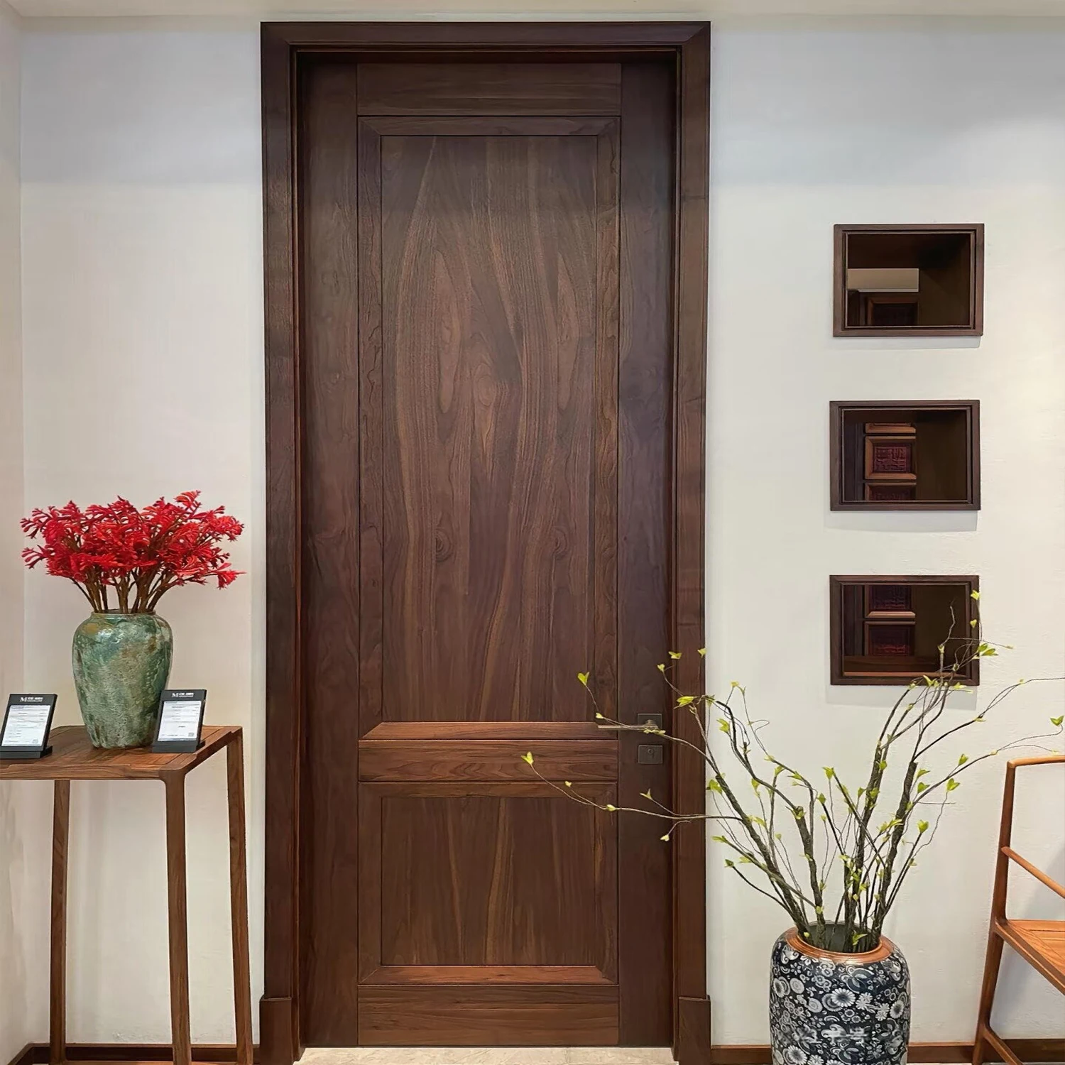 

North American black walnut solid wood door, pure original wood door, bedroom indoor room door, whole house custom small apartme