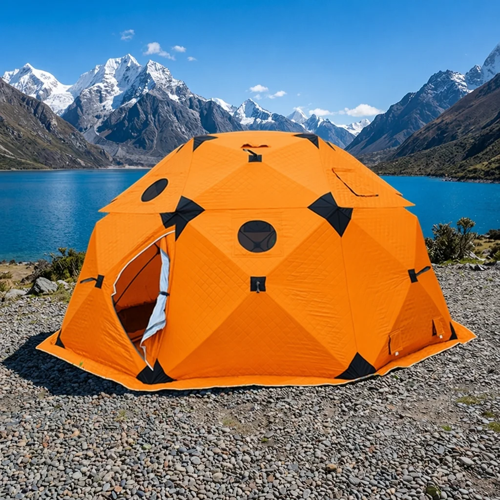 Portable Octagon Insulated Shelter for 4 6 Persons Sauna Fishing Winter Camping