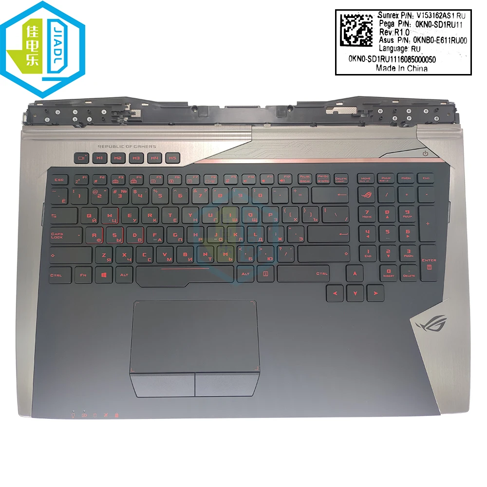 

AR UK GB RU Touchpad Palmrest Keyboard Backlight For Asus ROG G701 G701V G701VI G701VO G701VIK GX700V Arabic Russian Keyboards