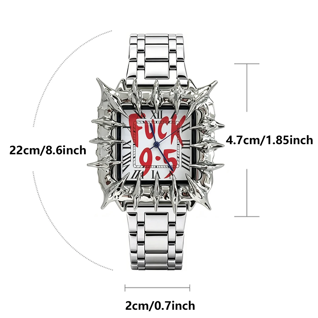 1pc Men's Quartz Watch, Handmade. The Watch Case Is Welded with an Exotic Vampire Dragon Scale Design, Featuring Both European a